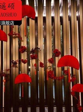 年味氛围装饰2026过新年公司前台场景布置春节氛围酒店吧台样品屋