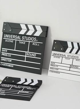 电影打板道具场记板摄影网店拍照创意装饰品摆件拍板导演板木质