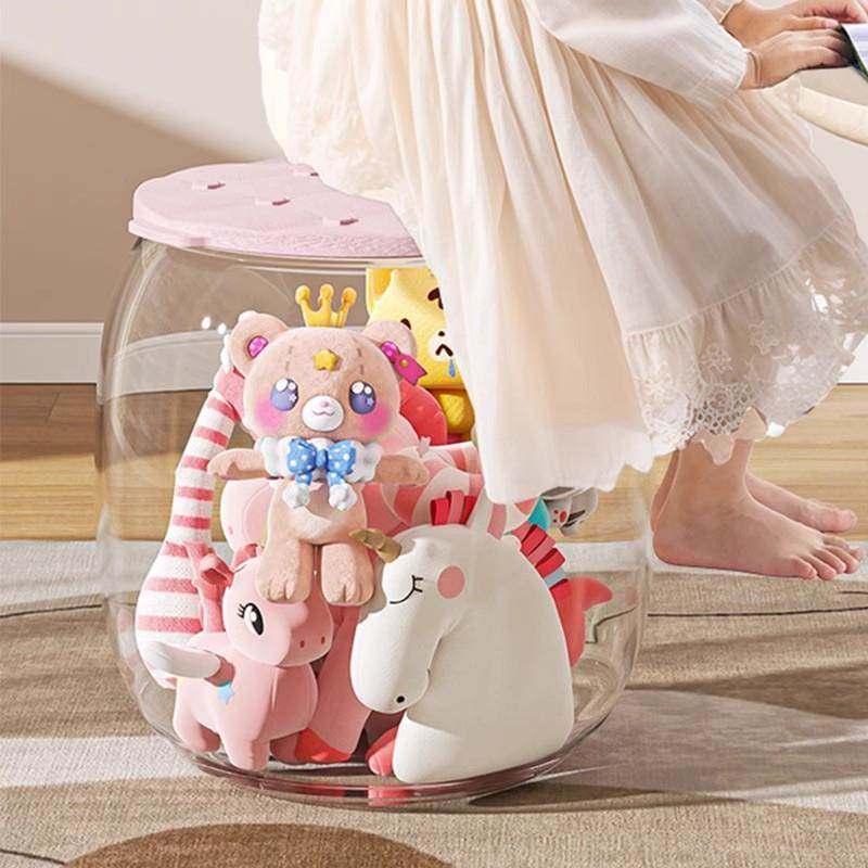 娃娃收纳桶毛绒玩偶布储物凳装儿童玩具大容量公仔整理箱神器透明,淘宝优惠券,粉丝福利购,淘宝优惠卷