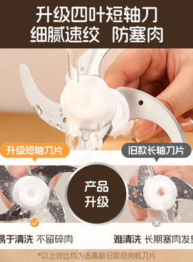 志高绞肉机家用多功能小型电动打蒜泥器剁肉馅搅碎菜辣椒料理辅食
