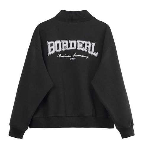 【F426奥莱店】国潮牌情侣街头嘻哈宽松os小高领分割外套春季 - 图3