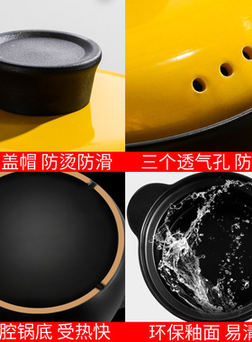 砂锅煤气灶款煲汤家用耐高温明火陶瓷沙锅炖锅汤锅礼品定制