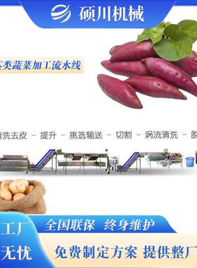 厂家供应净菜加工生产线 全自动臭氧洗菜机 蔬菜竹笋丝涡流清洗机
