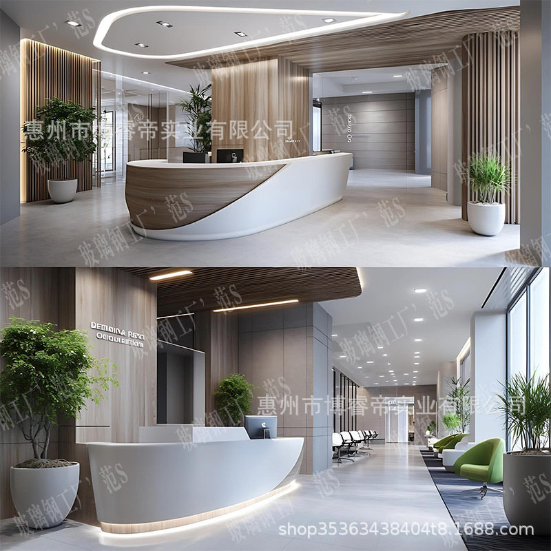 异形创意玻璃钢烤漆前台售楼部酒店接待前台酒吧吧台商场咨询台桌,淘宝优惠券,粉丝福利购,淘宝优惠卷