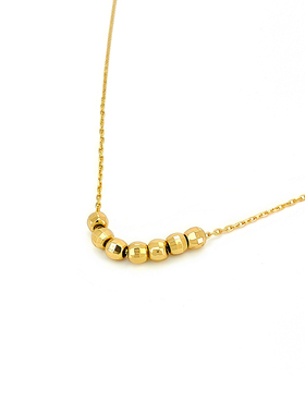 「串琏」ChooSweet纯银小金珠微笑项链轻奢高级感小众简约锁骨链