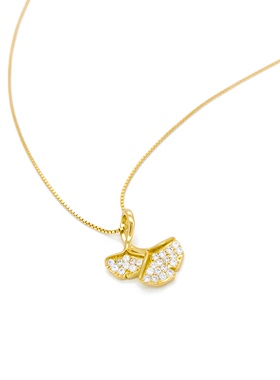 「银杏两片」ChooSweet纯银项链女生轻奢高级感小众锁骨链颈链ins