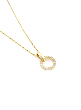 「闪耀O」ChooSweet纯银项链女款轻奢高级感小众设计感锁骨链简约