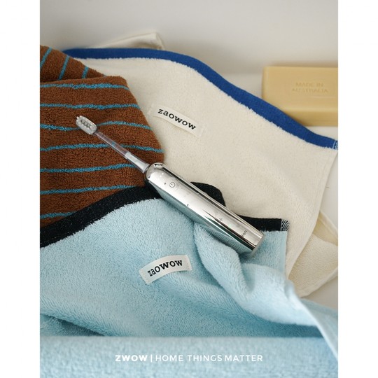 造卧zwow原创设计款小众款全棉纯棉纯色彩色撞色边柔软毛巾面巾