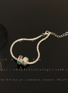 炫彩字母彩钻手链小众高级轻奢配饰清冷甜甜圈简约百搭送闺蜜手饰