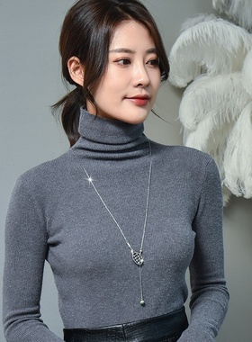 秋冬百搭网球拍毛衣链女