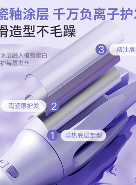 全自动卷发棒神器懒人不伤发电动旋转大波浪宿舍持久定型32mm大卷