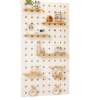 Solid wood hole board door back entrance wall storage rack children's desk background wall shape display rack hanging board partition