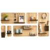 Jiayidong hole board Nordic solid wood wall partition kitchen wall storage decorative laminate wall shelf