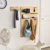 Jiayidong hole board Nordic solid wood wall partition kitchen wall storage decorative laminate wall shelf