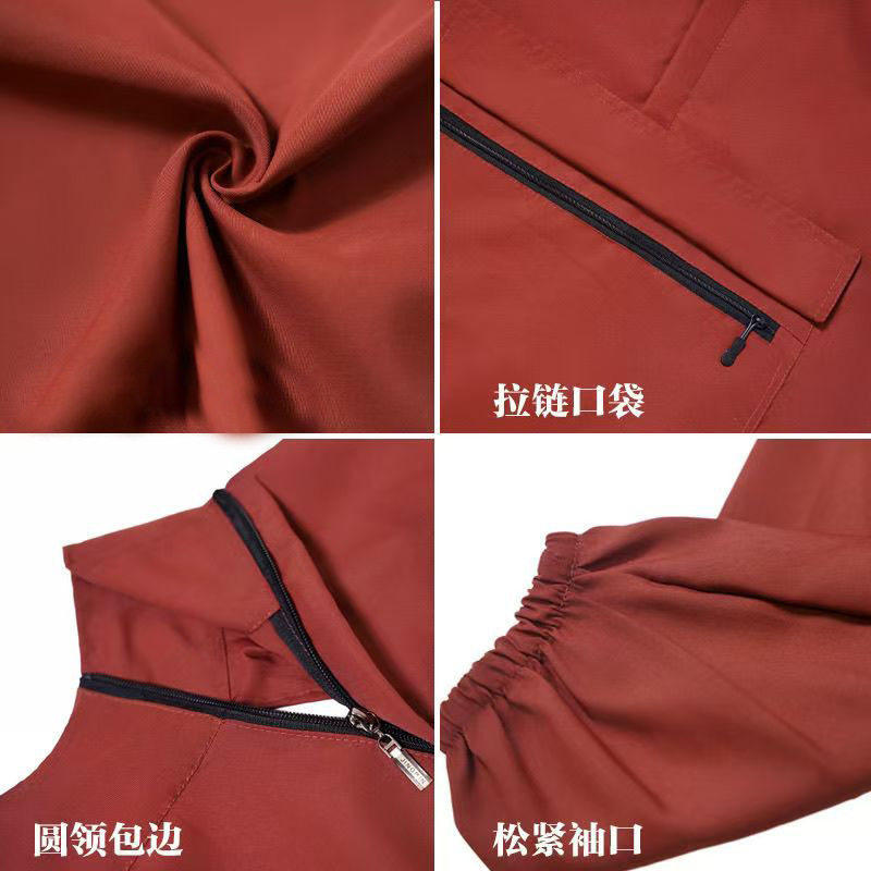 新款防泼水罩衣简约做饭围腰定制长袖围裙厨房家用上班工作服男女 - 图2