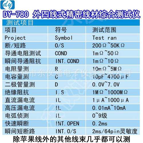 东仪DY780TYPE-C数据线测试仪HDMI线充电线高压外四线综合测试仪 - 图1