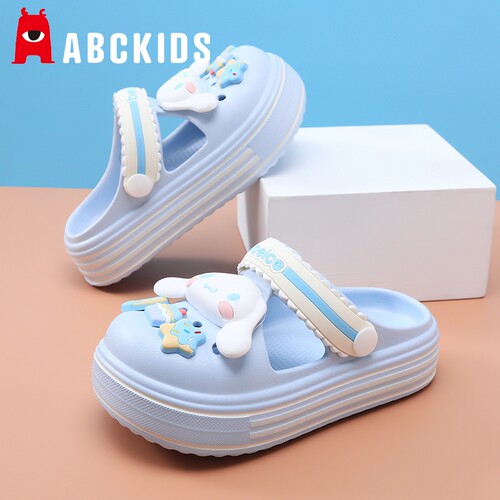 abckids儿童洞洞鞋女童拖鞋夏季新款凉拖宝宝防滑软底女孩沙滩鞋 - 图0