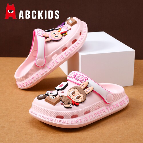 abckids拉布布女童洞洞鞋儿童拖鞋夏季新款防滑凉鞋女孩沙滩凉拖 - 图2