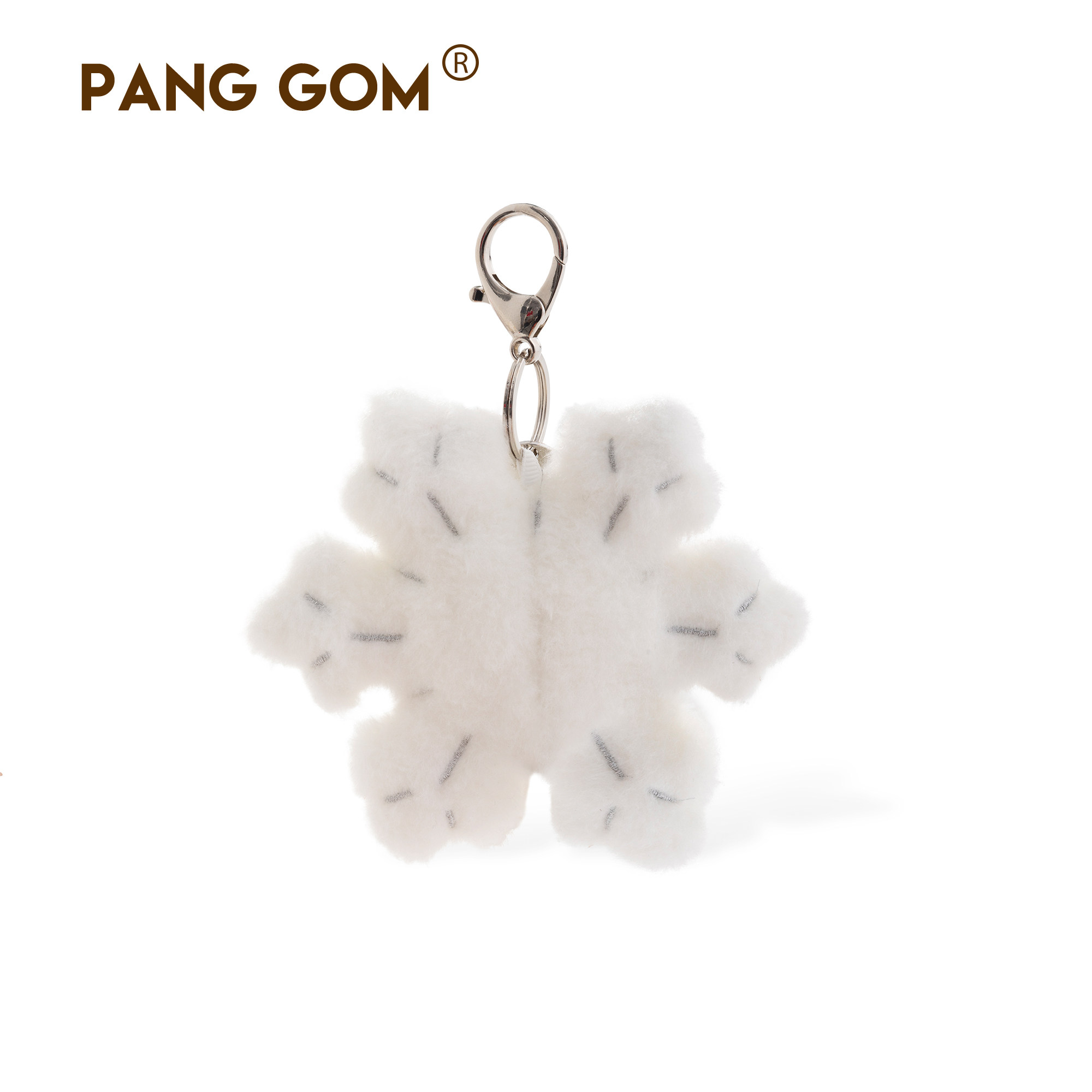 PANG GOM雪花毛绒玩具冬天包包挂件可爱笑脸治愈钥匙扣送礼挂饰,淘宝优惠券,粉丝福利购,淘宝优惠卷