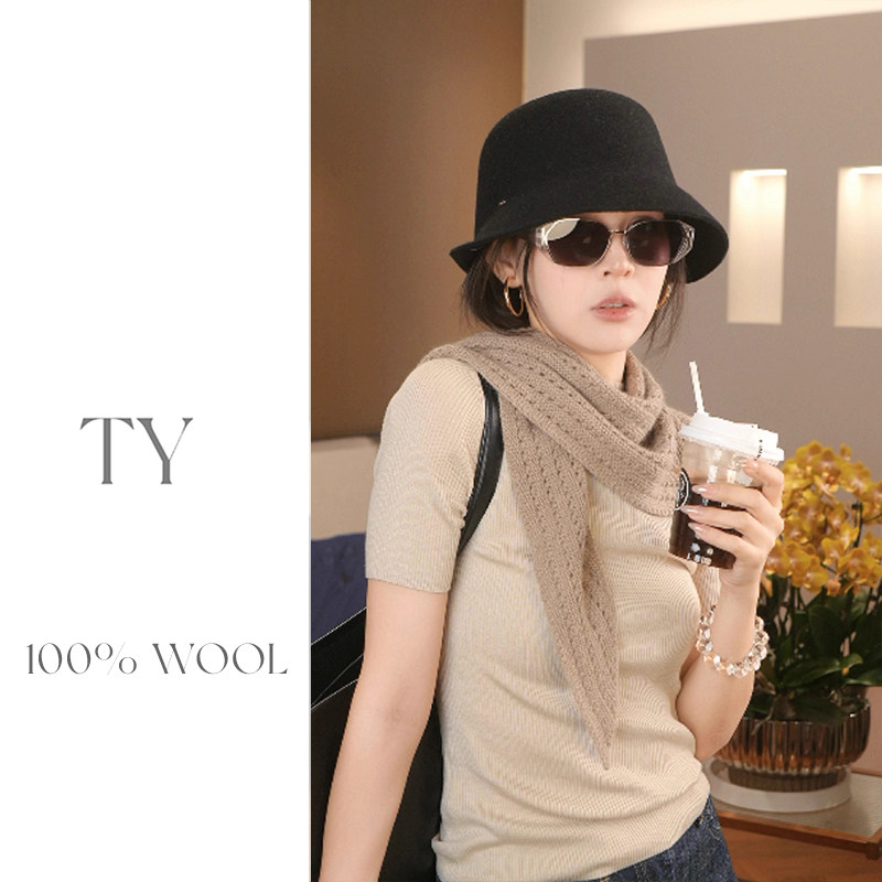 100%纯羊毛赫本风帽子女冬显脸小百搭气质千金盆帽法式复古渔夫帽,淘宝优惠券,粉丝福利购,淘宝优惠卷
