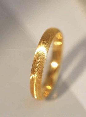 金包银猫眼戒指情侣对戒不掉色