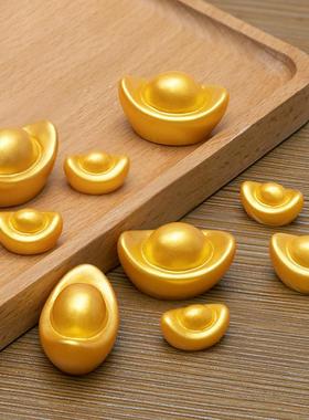 财源滚滚金色元宝diy奶油胶手机壳摆件微景观树脂家居新年配件