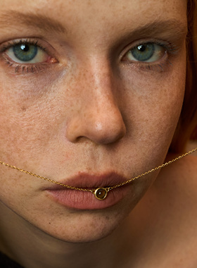 蝴蝶咏叹调｜贝母虎眼锁骨链