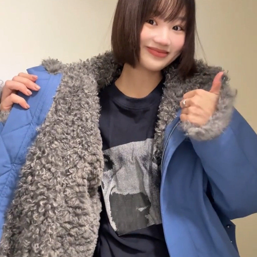 美式复古蓝色毛毛拼接夹克外套女秋冬季设计感加厚保暖棉服派克服,淘宝优惠券,粉丝福利购,淘宝优惠卷