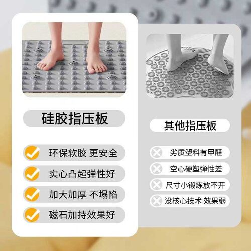 实心液态加大加宽指压板适合慢跑家用足底按摩垫经络疏通美体 - 图1