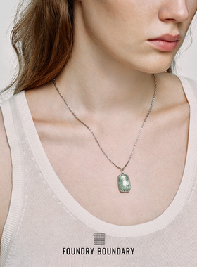 FOUNDRYBOUNDARY方形冰片项链