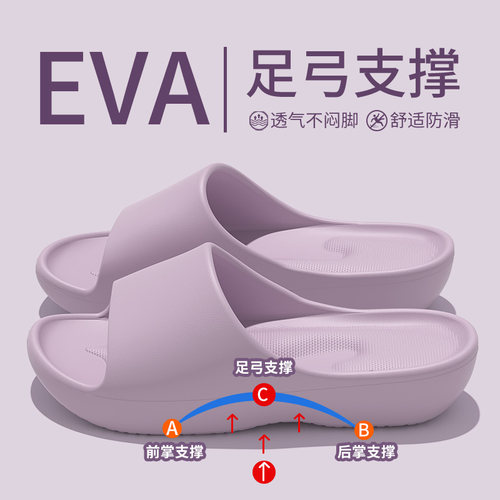 纯色简约设计款浴室防滑洗澡凉拖鞋男软底居家拖鞋女情侣夏新款 - 图2