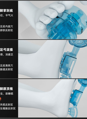 新品全自动包裹足疗机足底腿部脚底按摩器家用电动刮痧加热按摩仪