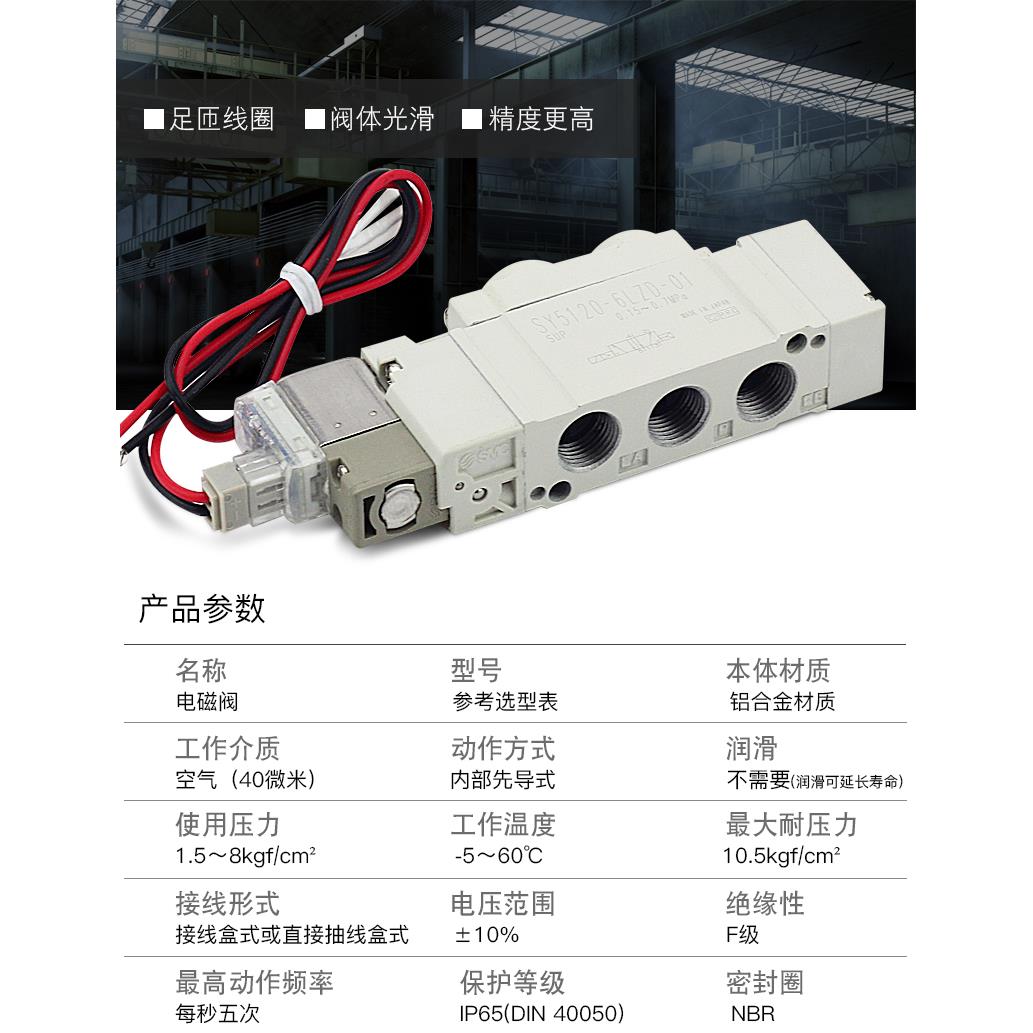 气动控制电磁阀SY3120-5LZD-M5/9120/7120/SY5120-6LZD-01/5GD - 图2