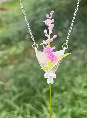 「赠花心事」可插花花束项链