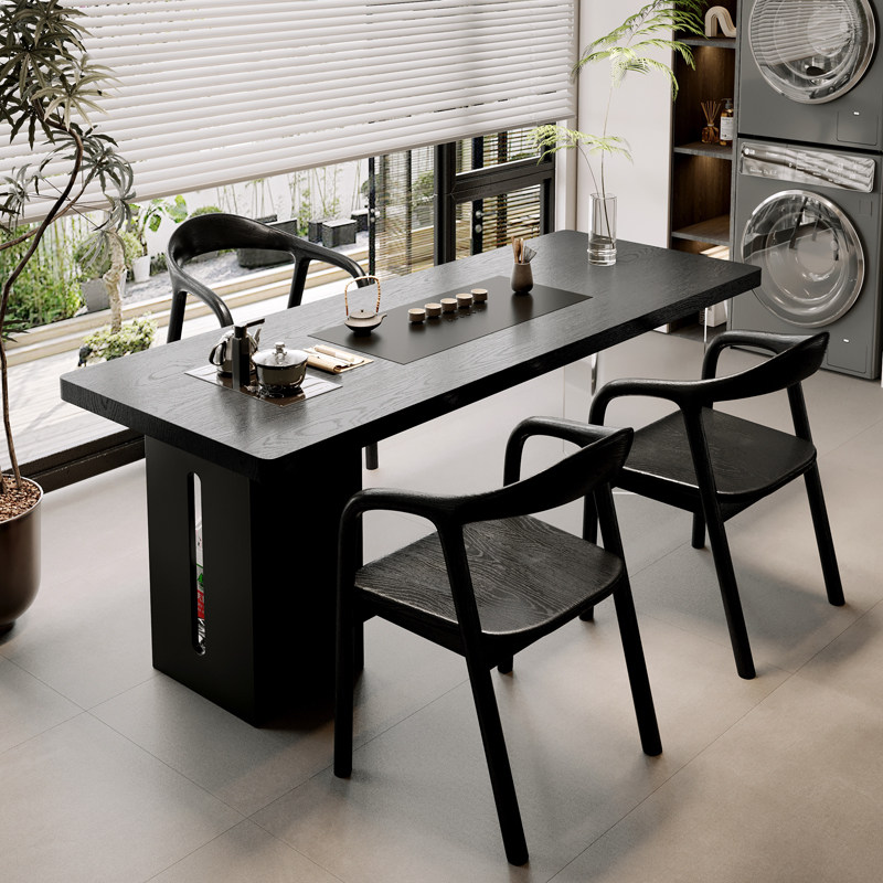 阳台茶桌椅组合侘寂风实木茶桌烧水壶一体嵌入式家用茶具茶台小型,淘宝优惠券,粉丝福利购,淘宝优惠卷