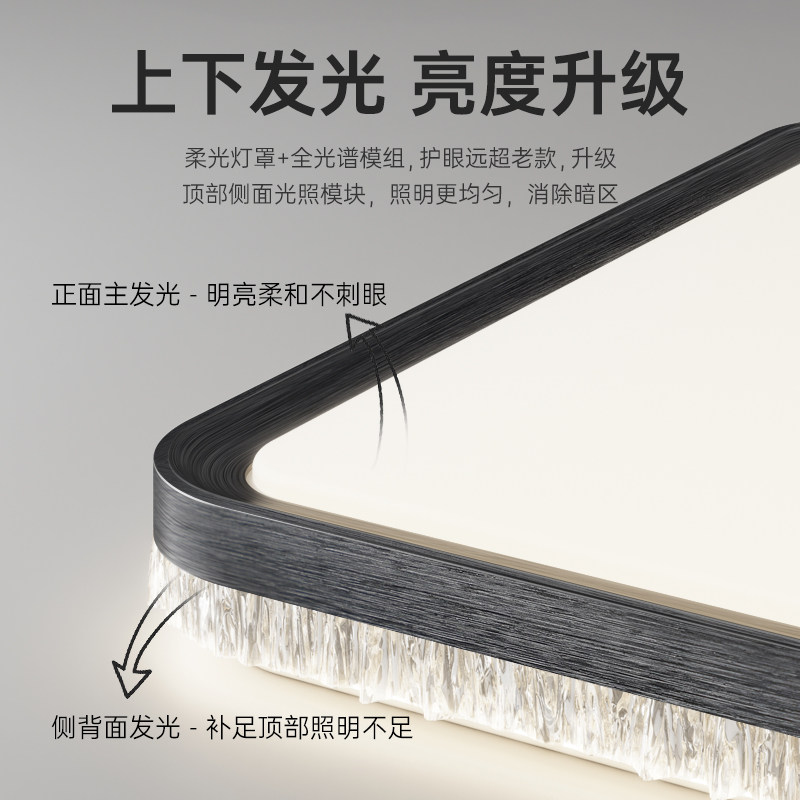 长虹现代简约LED客厅吸顶灯超亮全屋全光谱护眼方形卧室灯具,淘宝优惠券,粉丝福利购,淘宝优惠卷