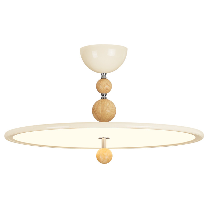 卧室吸顶灯中古风胡桃木色创意飞碟房间灯护眼书房餐厅灯,淘宝优惠券,粉丝福利购,淘宝优惠卷