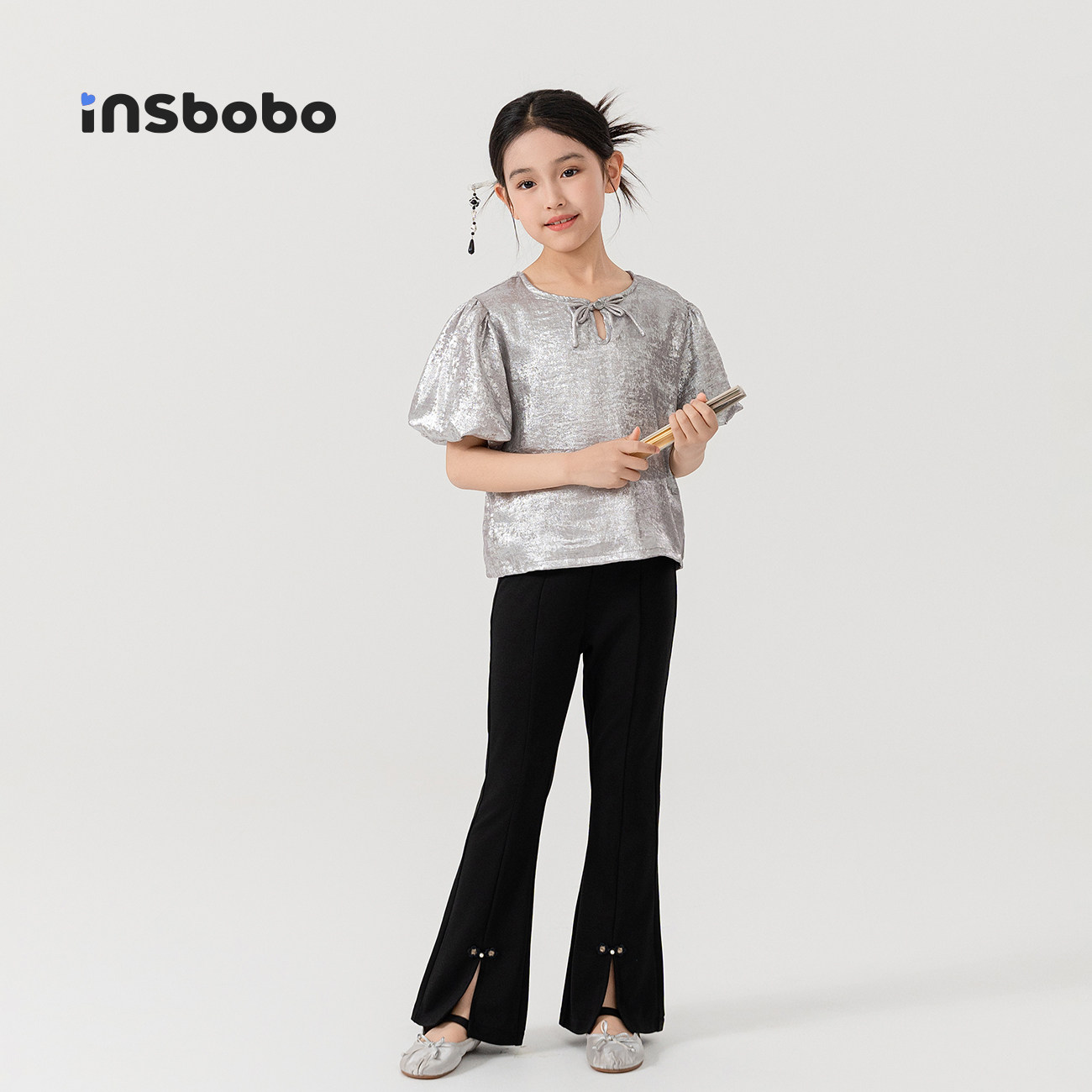 INSbobo童装汉服女童t恤2026新款小女孩礼服上衣洋气时髦儿童夏装,淘宝优惠券,粉丝福利购,淘宝优惠卷