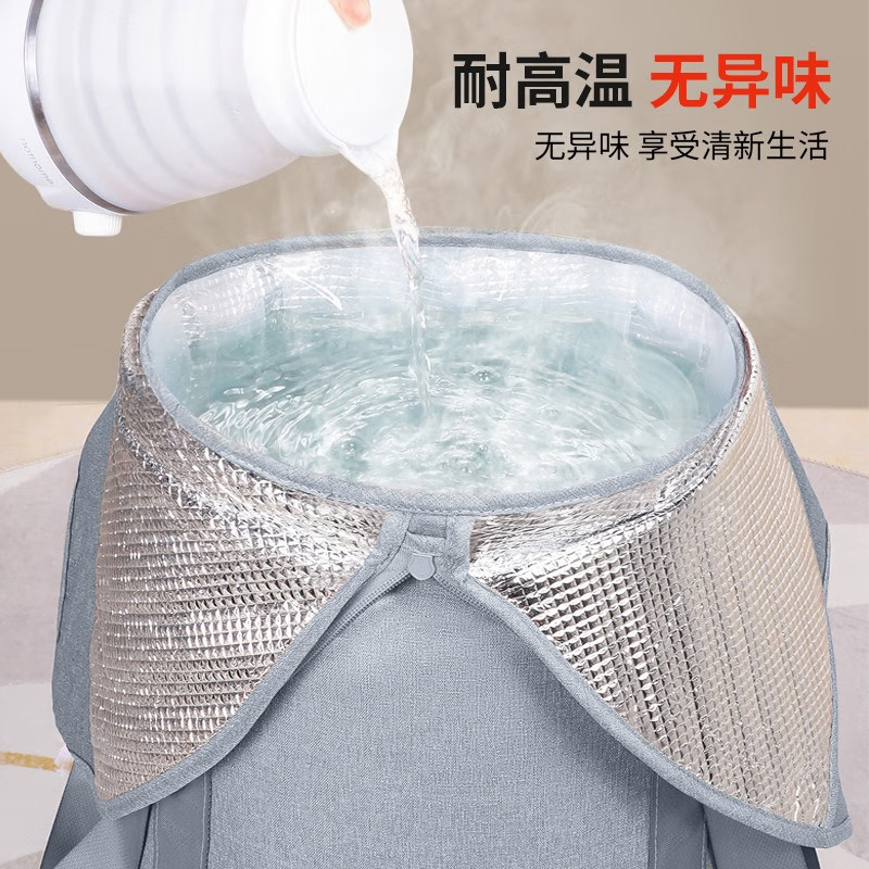 养生泡脚桶过小腿家用泡脚袋可折叠便携式洗脚盆加厚保温足浴加高,淘宝优惠券,粉丝福利购,淘宝优惠卷