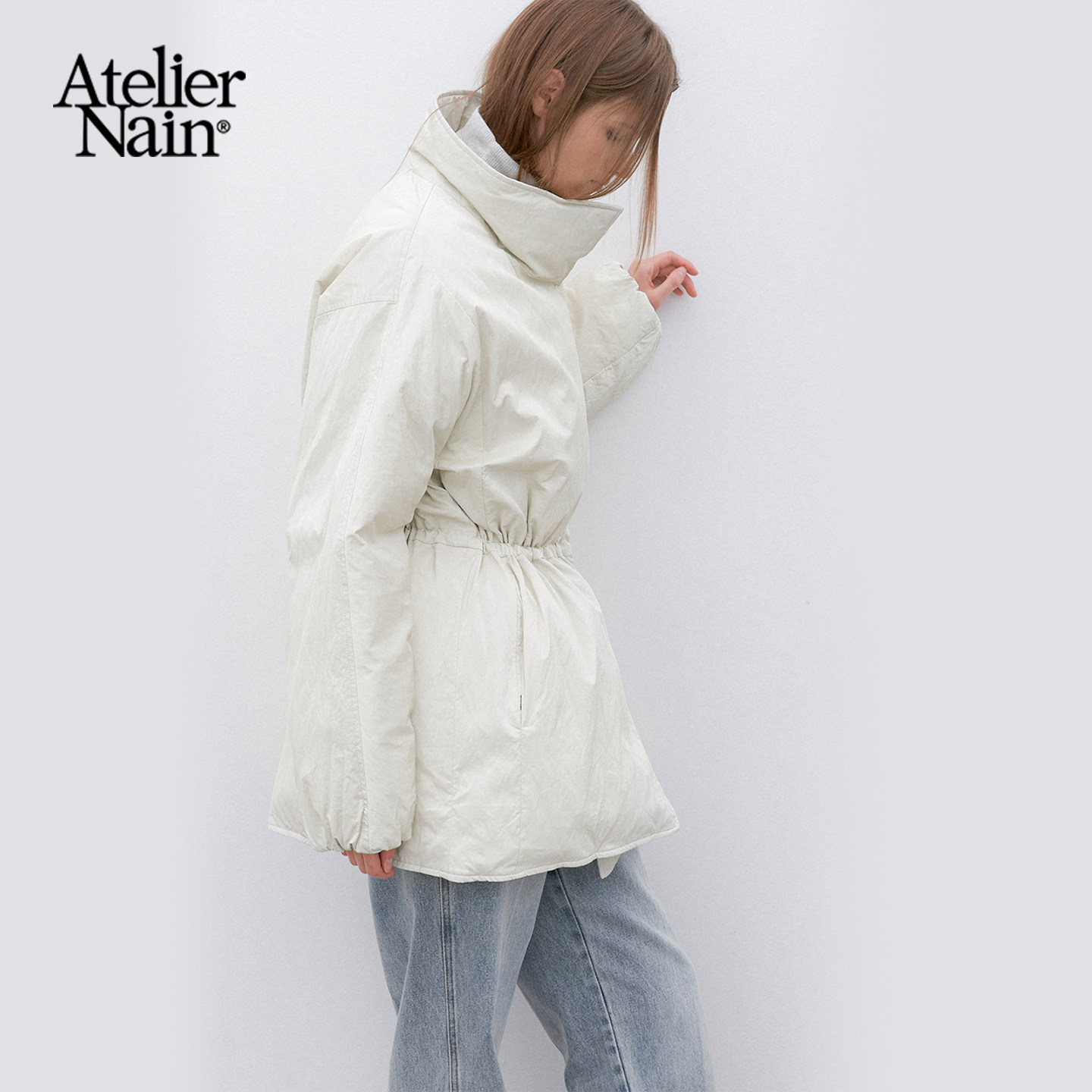 Atelier Nain2025年冬季新款棉服韩版收腰显瘦亮面保暖夹克外套女,淘宝优惠券,粉丝福利购,淘宝优惠卷
