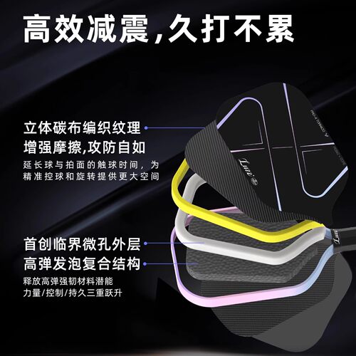 Luzz路兹匹克球拍板PRO4龙卷风高端碳纤维热压专业Pickleball球拍 - 图3