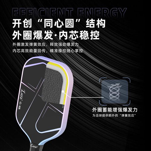 Luzz路兹匹克球拍板PRO4龙卷风高端碳纤维热压专业Pickleball球拍 - 图2