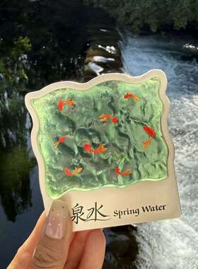 山东济南趵突泉锦鲤透光磁吸创意