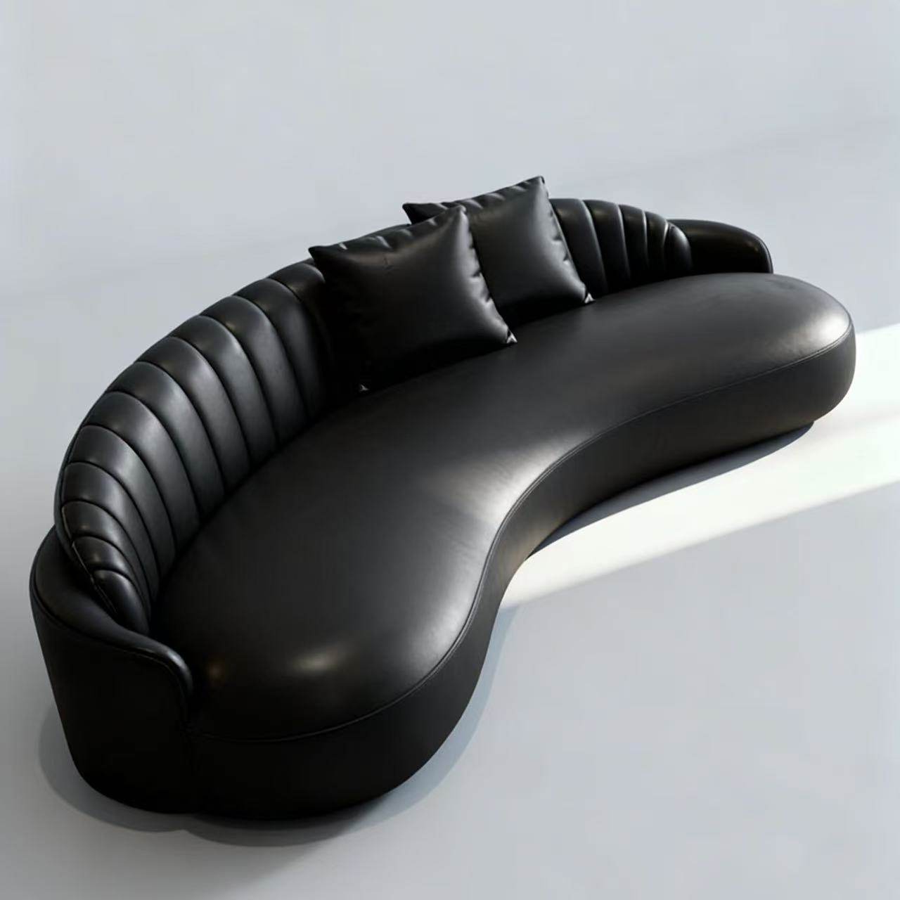 意式轻奢弧形沙发客厅酒店民宿办公室美容院服装店休息区接待洽谈,淘宝优惠券,粉丝福利购,淘宝优惠卷