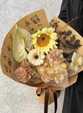 中国风新款古风书法牛皮纸包装纸