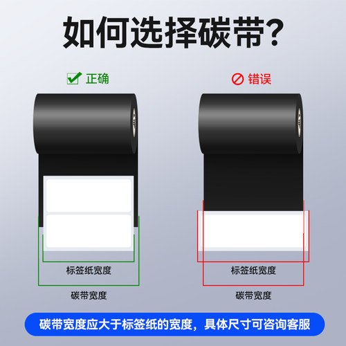 ZEBRA斑马原装碳带蜡基混合基树脂碳带标签打印机70 80 90 110mm×300m热转印碳带不干胶铜版纸亚银纸合成纸 - 图0