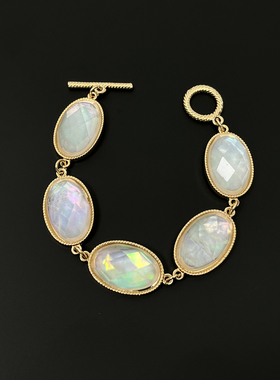 Vintage古着 White shell resin bracelet手链