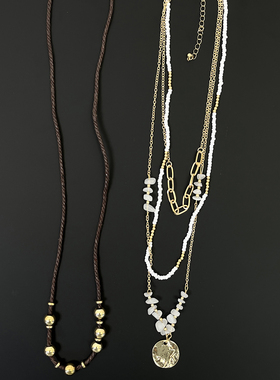 Vintage古着 Bohemia wears a coin portrait necklace项链