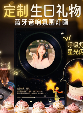 生日礼物照片定制相框蓝牙音响