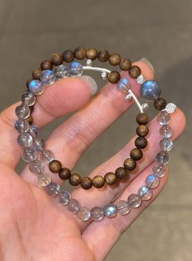 天然双圈强蓝光灰月光奇楠沉香